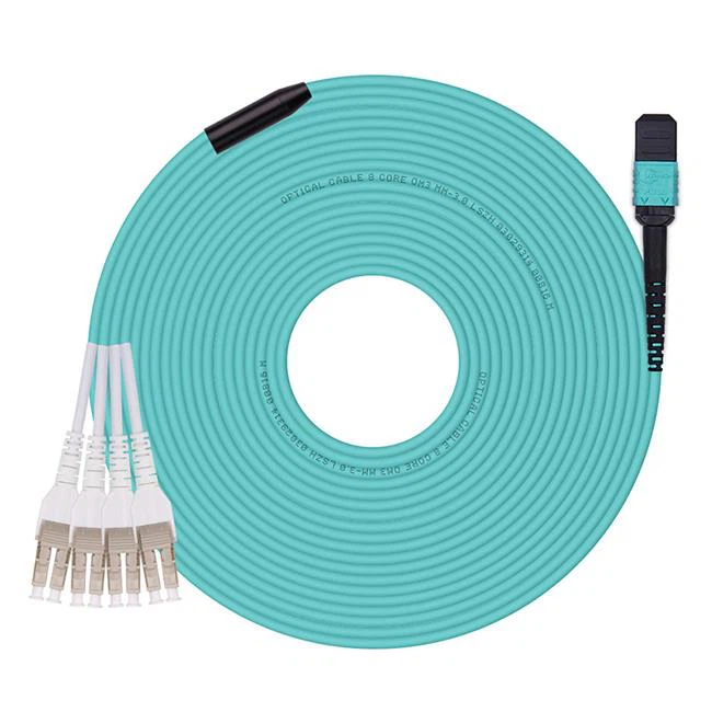 8 Fibers LC 50 thiab 125 MTP Cable