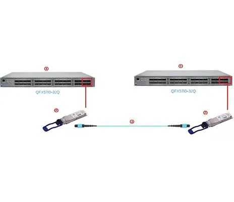 Yuav Ua Li Cas Txuas 2pcs 100G SR Hauv 2 Juniper QFX5110-32Q Nrog MPO Patch Q...